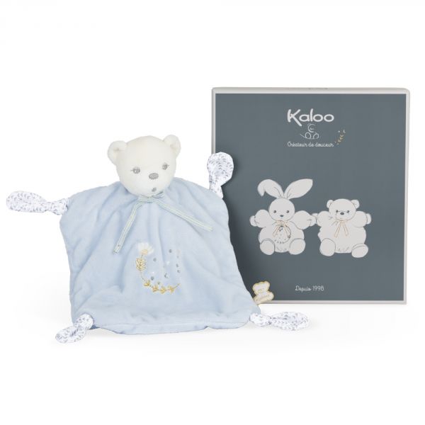 Doudou plat plume ourson 25 cm