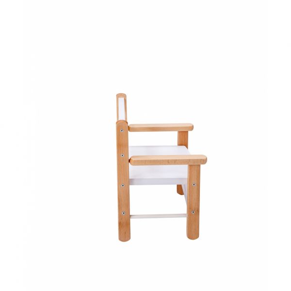 Petit fauteuil enfant avec accoudoirs Juliette Hybride blanc