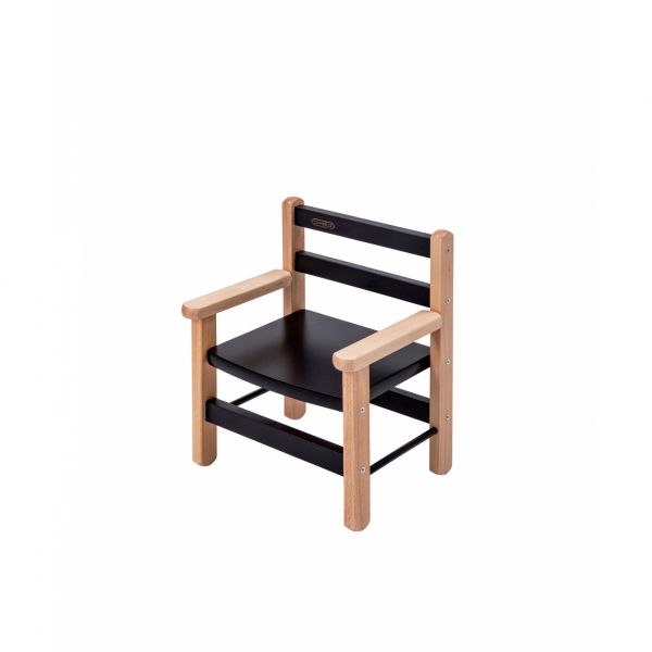 Petit fauteuil enfant avec accoudoirs Juliette Hybride noir