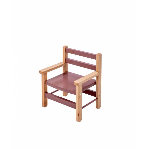 Petit fauteuil enfant avec accoudoirs Juliette Hybride vieux rose