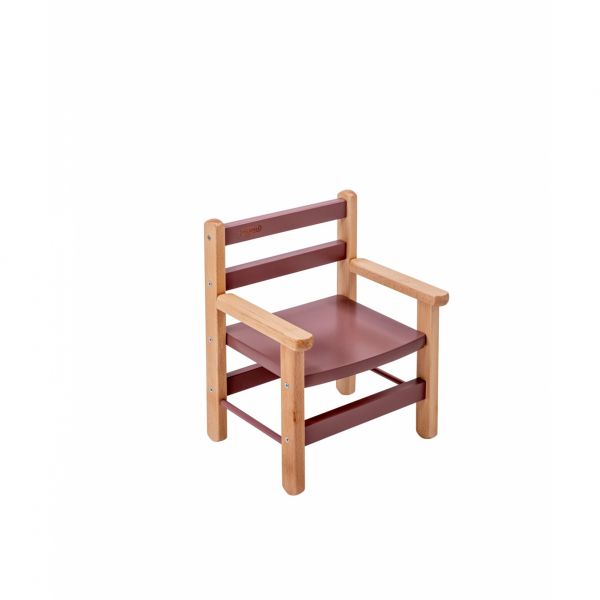 Petit fauteuil enfant avec accoudoirs Juliette Hybride vieux rose