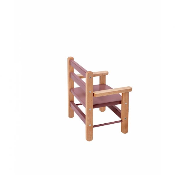 Petit fauteuil enfant avec accoudoirs Juliette Hybride vieux rose