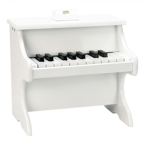 Piano en bois 18 touches Blanc