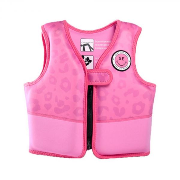 Gilet de sauvetage enfant 4-6 ans - Léopard Rose