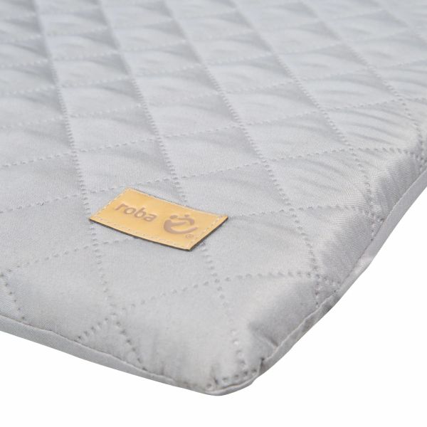 Plan à langer blanc avec matelas taupe