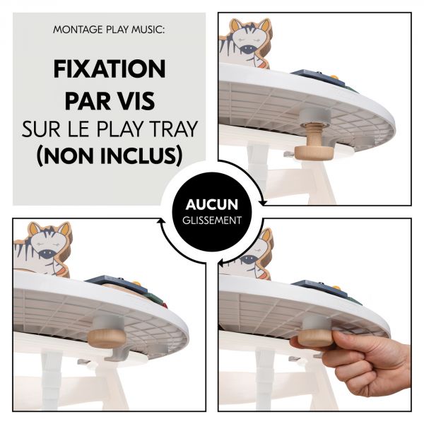 Jeux pour plateau de chaise haute en bois Play Music