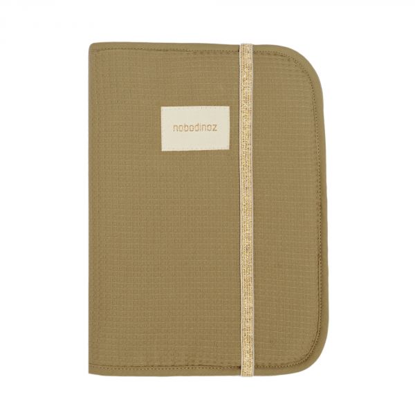 Protège carnet de santé Poema nid d'abeille Olive Green