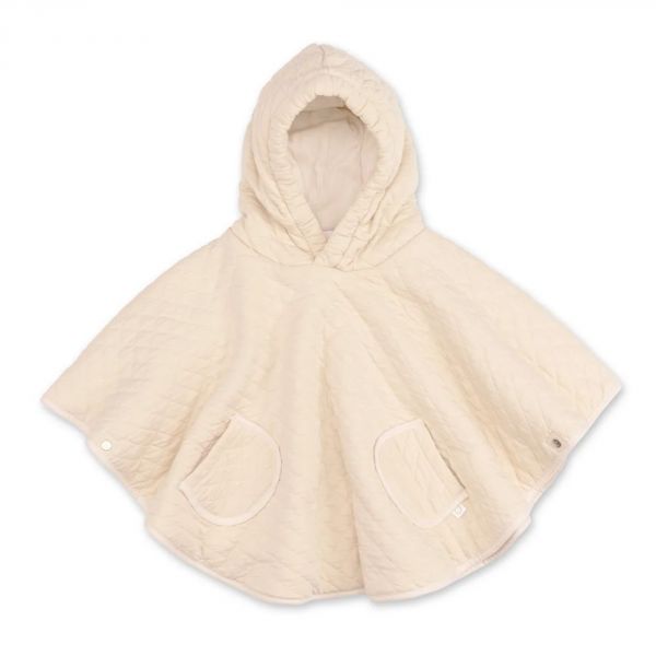 Poncho chaud de voyage Pady quilted jersey Crème