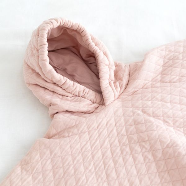 Poncho chaud de voyage Pady quilted jersey Blush