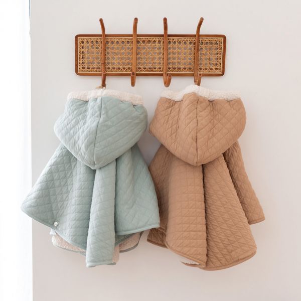 Poncho chaud de voyage Pady quilted Beige