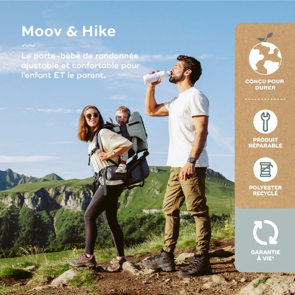 Porte bébé de randonnée Moov & Hike Vert sauge