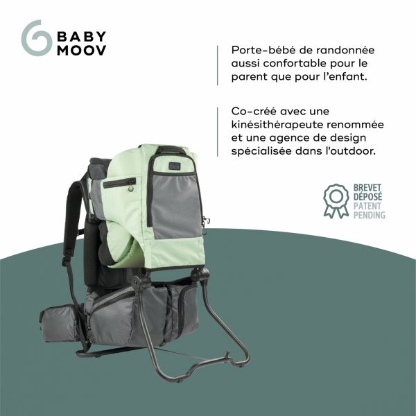 Porte bébé de randonnée Moov & Hike Vert sauge