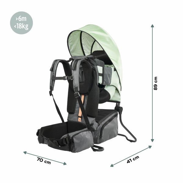 Porte bébé de randonnée Moov & Hike Vert sauge