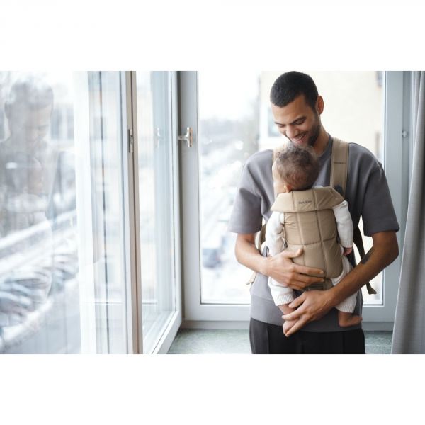 Porte bébé Mini tissé beige