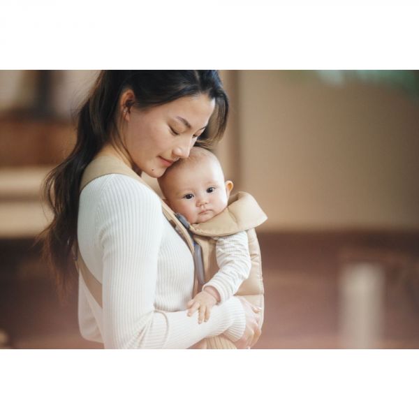 Porte bébé Mini tissé beige