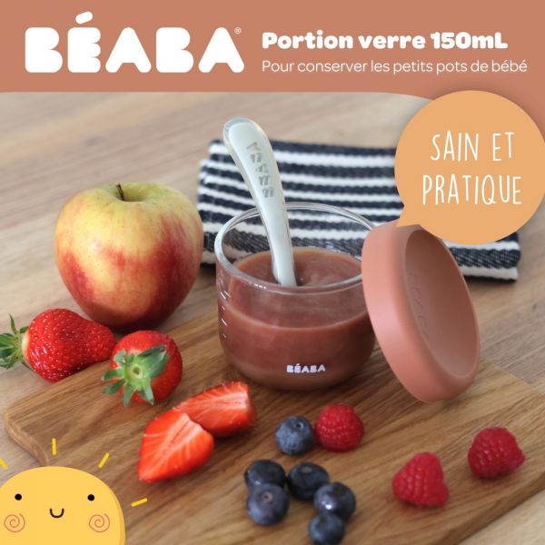 Pot de conservation portion verre 150 ml Terracotta