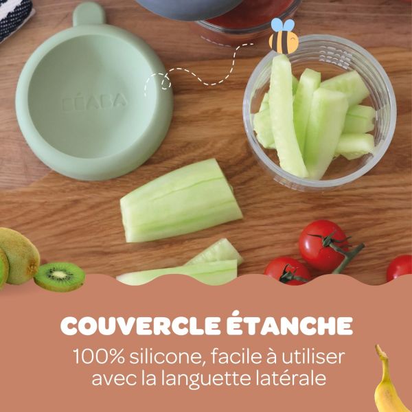 Pot de conservation portion verre 150 ml Vert Sauge