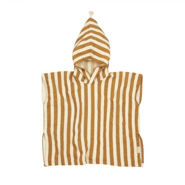 Poncho de plage 1-3 ans Portofino Honey stripes waffle