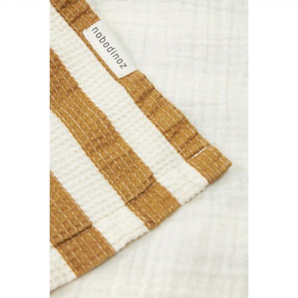 Poncho de plage 1-3 ans Portofino Honey stripes waffle