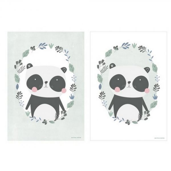 Poster A3 - Panda - Mint