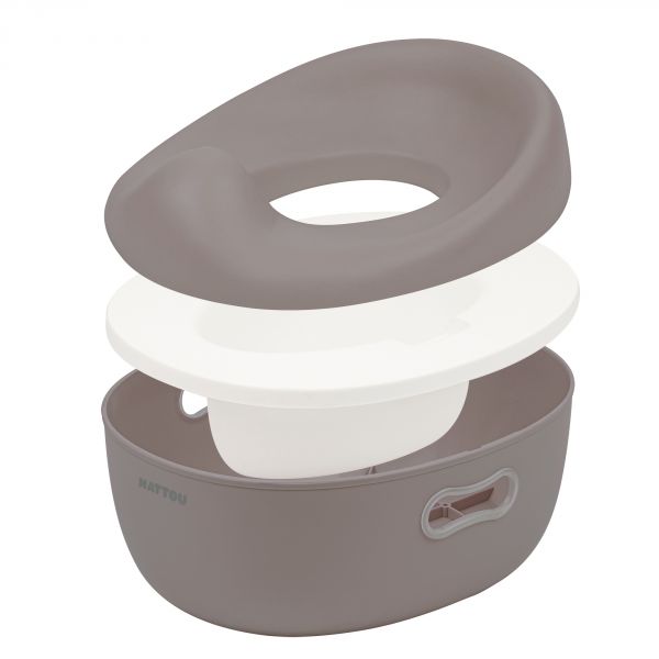 Pot d'apprentissage Potty 3 en 1 Taupe