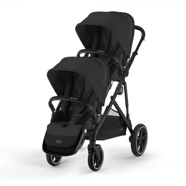 Poussette jumeaux Gazelle S Moon Black + 2 Sièges auto Cloud T i-Size + 2 Nacelles S