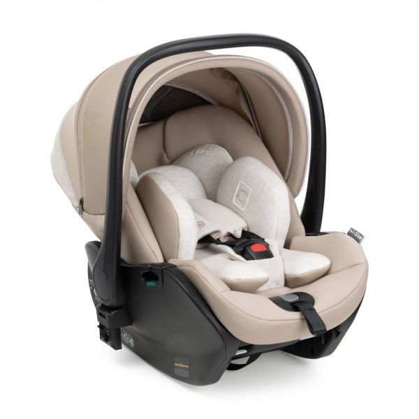 Poussette duo Activ3 Dark Beige + siège auto First seat Recline i-Size Amber glow