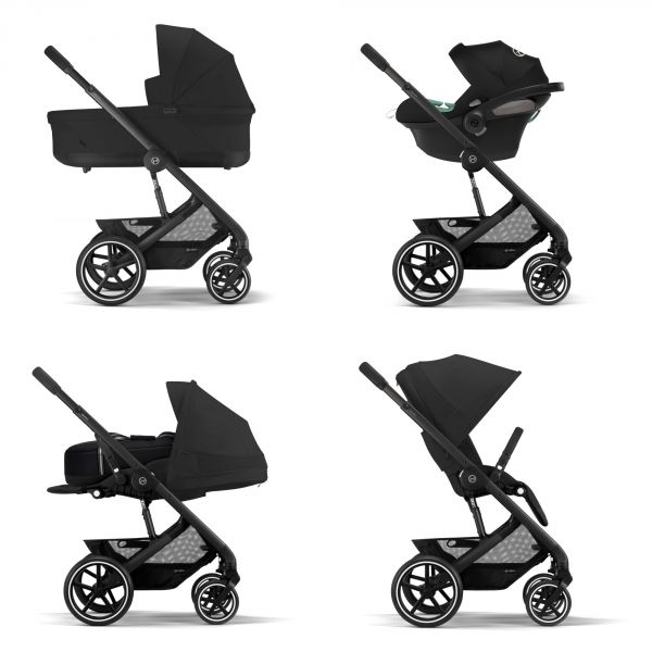 Poussette duo Balios S Lux Moon Black + Nacelle Cot S