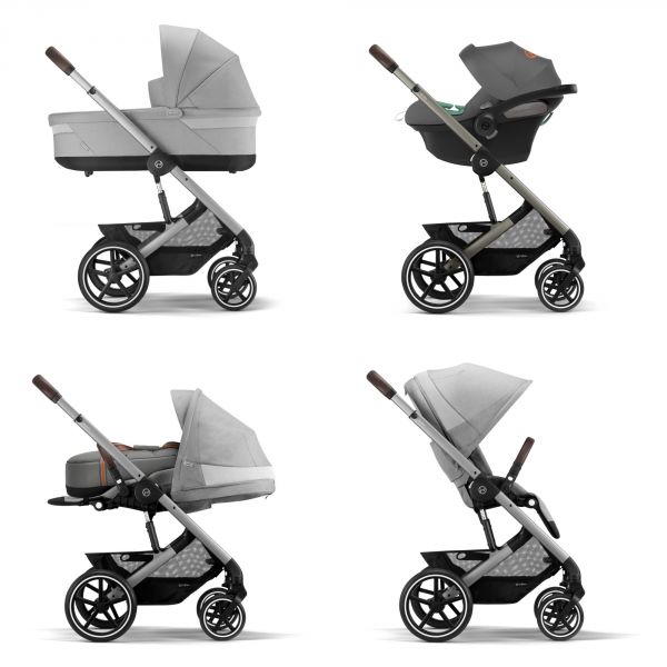 Poussette duo Balios S Lux 3 Stone Grey + Siège auto Cloud G i-Size