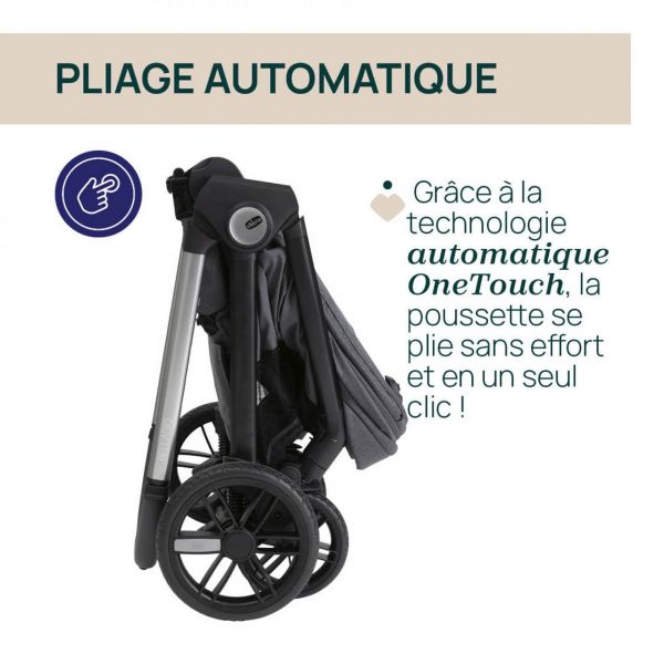 Poussette duo Bellagio + siège auto First Seat Recline i-Size lunar rock