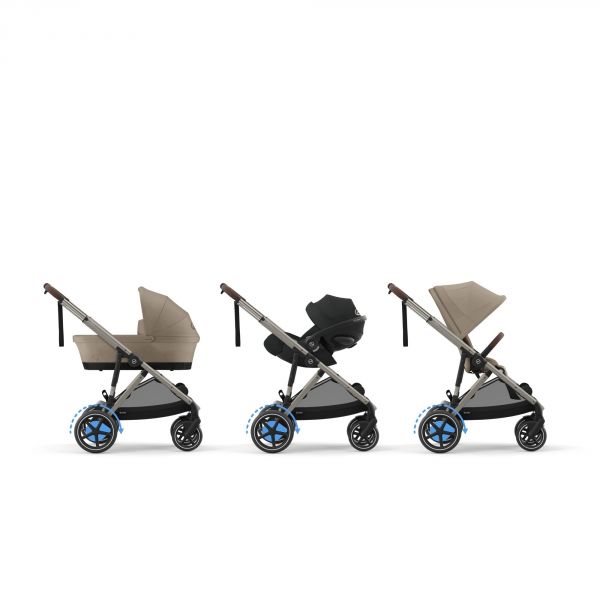 Poussette duo e-Gazelle S Almond Beige + Nacelle S