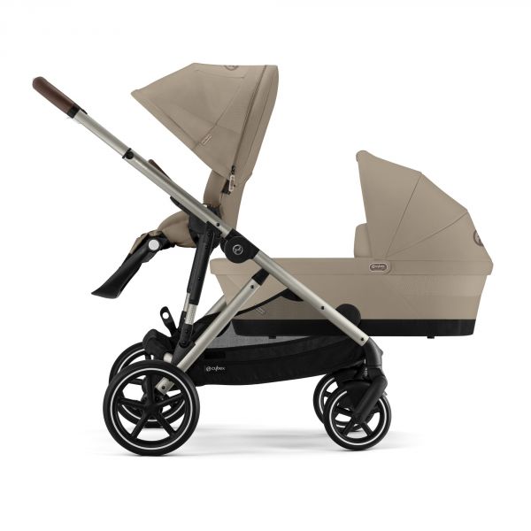 Poussette duo e-Gazelle S Almond Beige + Nacelle S