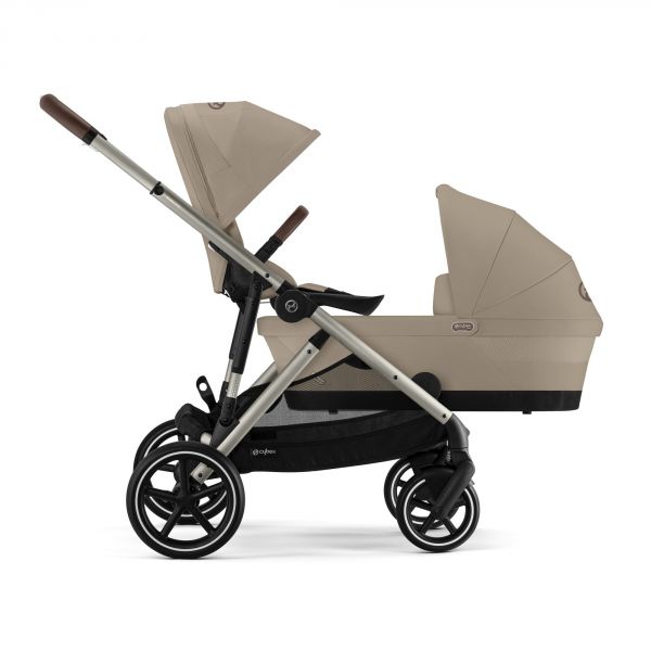 Poussette duo e-Gazelle S Almond Beige + Nacelle S