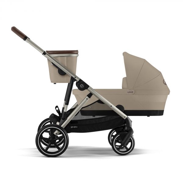 Poussette duo e-Gazelle S Almond Beige + Nacelle S