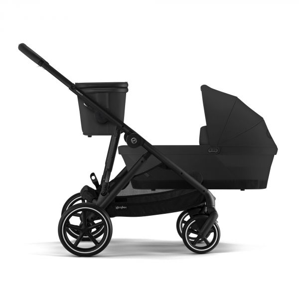 Poussette duo e-Gazelle S Moon Black + Nacelle S