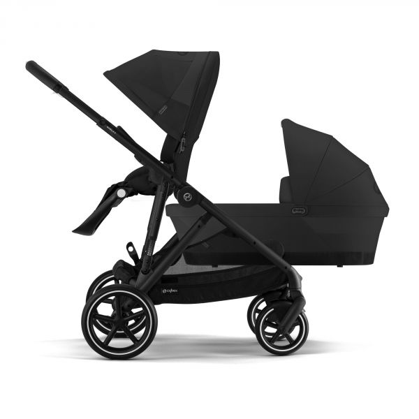 Poussette duo e-Gazelle S Moon Black + Nacelle S