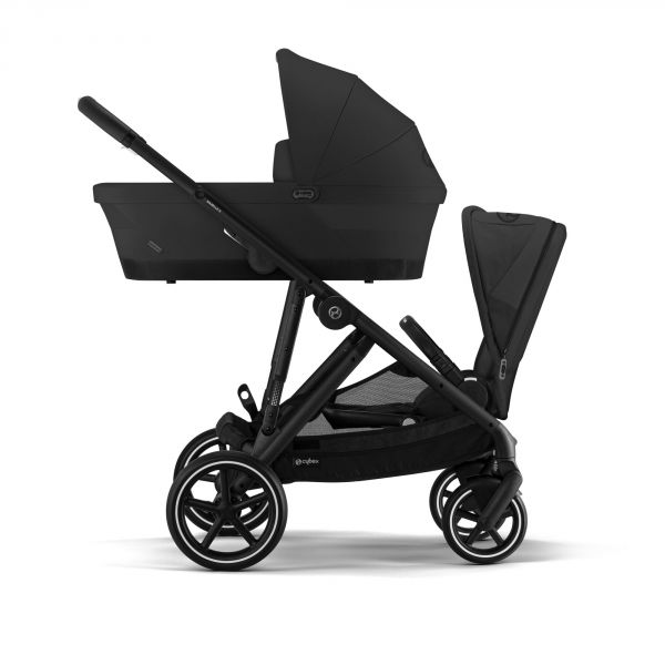 Poussette duo e-Gazelle S Moon Black + Nacelle S