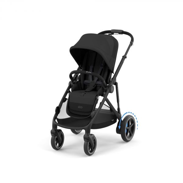 Poussette duo e-Gazelle S Moon Black + Nacelle S