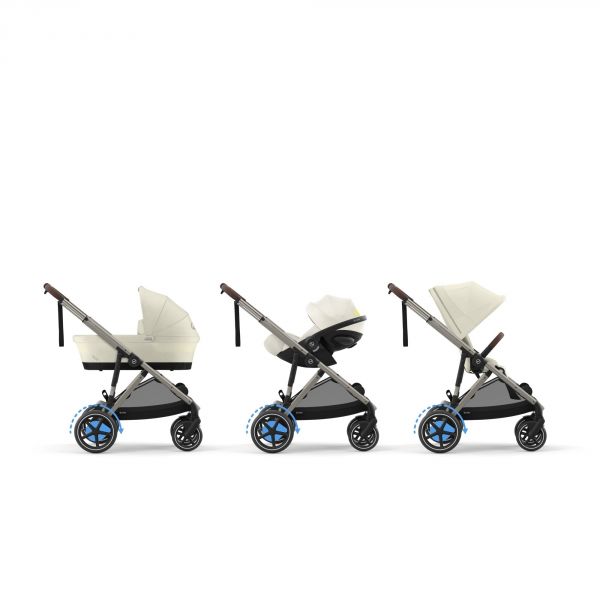 Poussette duo e-Gazelle S Seashell Beige + Nacelle S