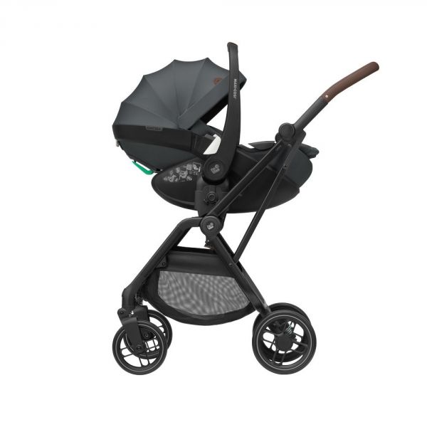 Poussette duo Leona² + siège auto Cabriofix i-Size Twillic Graphite