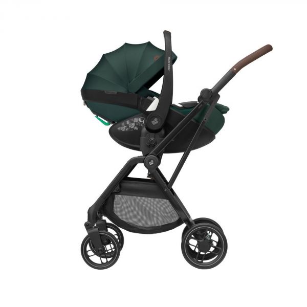 Poussette duo Leona² + Siège auto Coral 360 I-Size Twillic Green