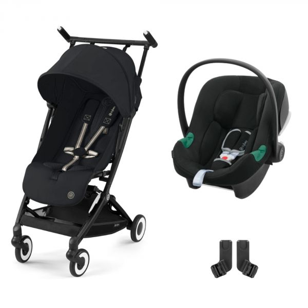 Poussette duo Libelle Magic black + Siège auto Aton B2 i-Size