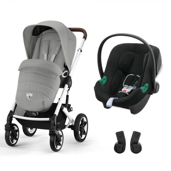 Poussette duo Talos S Lux 2 Stone Grey + Siège auto Aton B2 i-Size