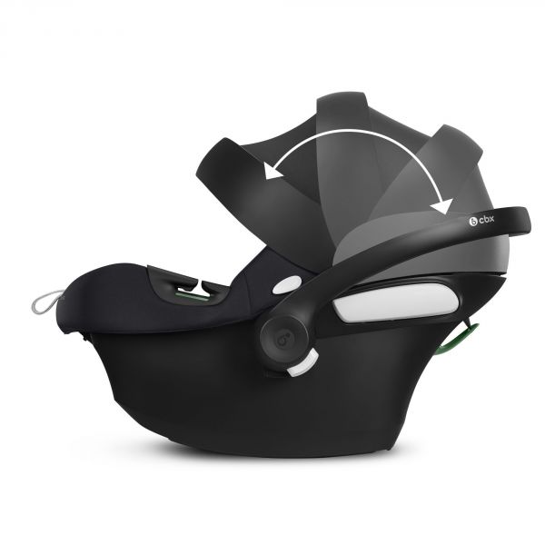 Poussette duo YOYO 3 pack 6+ et siège auto Aton B2 Black - Chassis blanc - Olive
