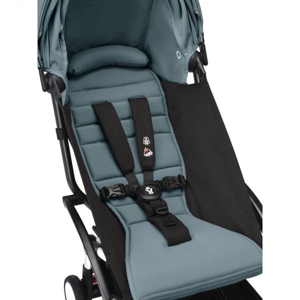 Poussette duo YOYO 3 - Châssis blanc Pack 6+ et siège auto car seat by BeSafe Aqua