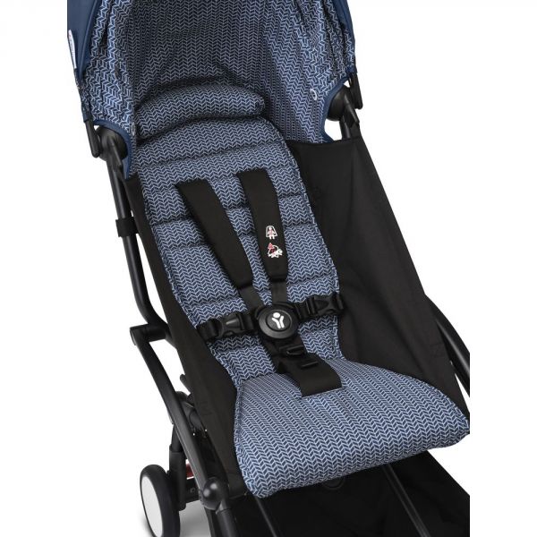 Poussette duo YOYO 3 - Châssis blanc Pack 6+ et siège auto car seat by BeSafe Bleu Air France