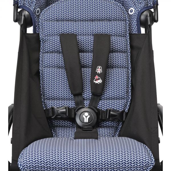 Poussette duo YOYO 3 - Châssis blanc Pack 6+ et siège auto car seat by BeSafe Bleu Air France