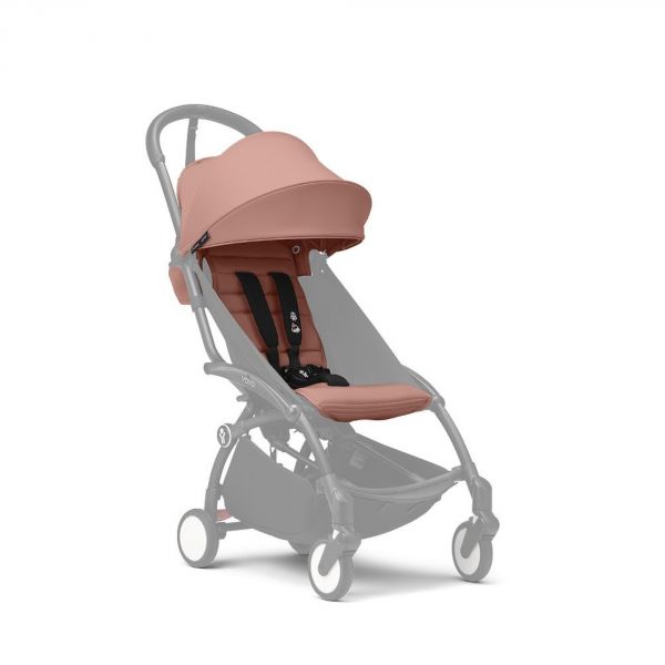 Poussette duo YOYO 3 - Châssis blanc Pack 6+ et siège auto car seat by BeSafe Ginger