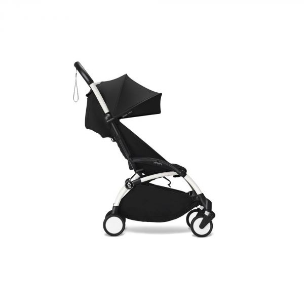 Poussette duo YOYO 3 - Châssis blanc Pack 6+ et siège auto car seat by BeSafe Noir