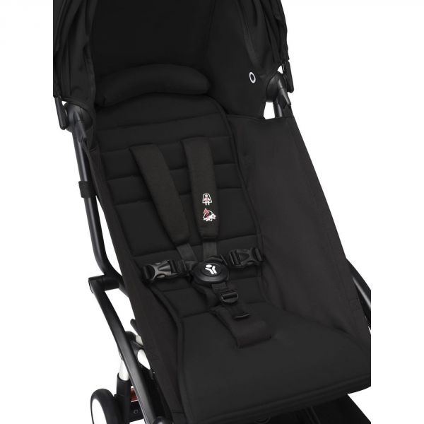 Poussette duo YOYO 3 - Châssis blanc Pack 6+ et siège auto car seat by BeSafe Noir